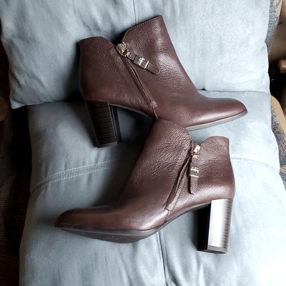 Alex Marie rich brown leather ankle boots 6/6.5
